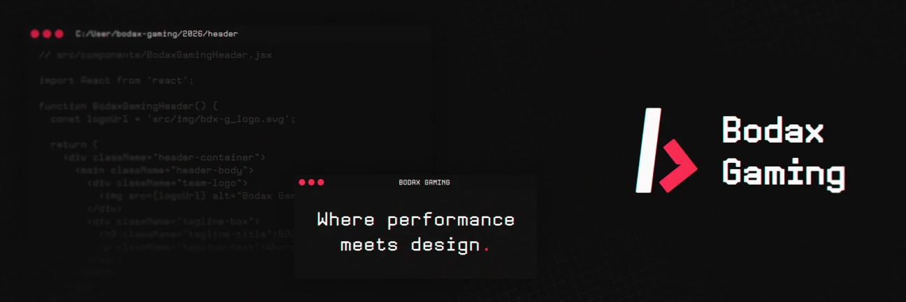 Bodax Gaming website header