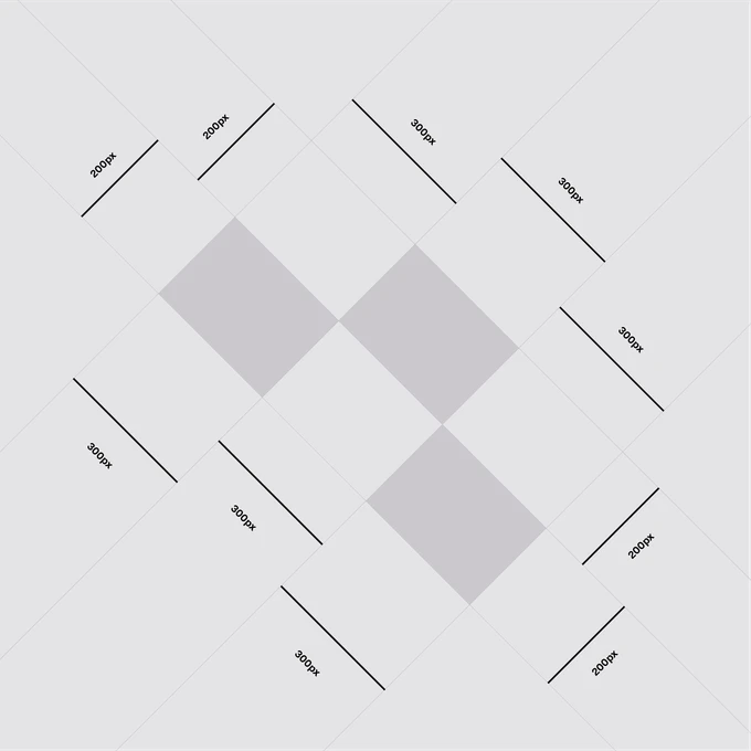 Edity Media logomark construction with gridlines and measurements