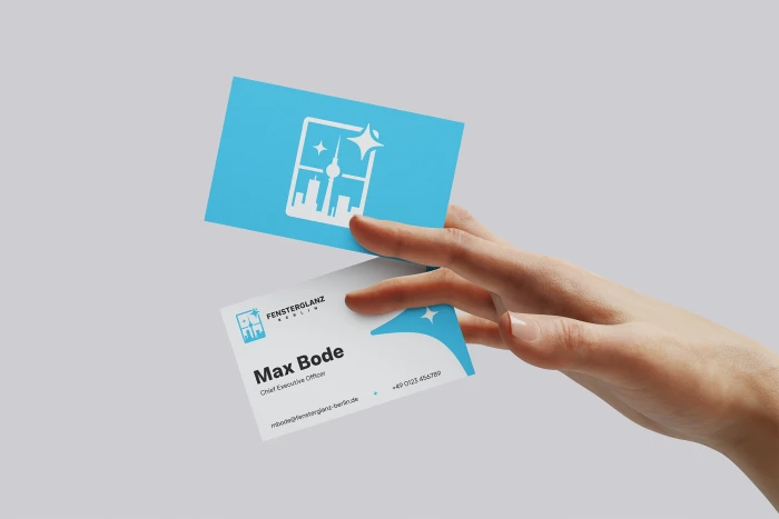 Fensterglanz Berlin — Visitenkarten-Mockup