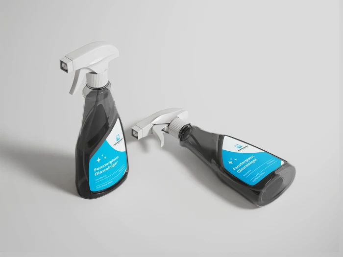 Fensterglanz Berlin — Mockup einer Glasreiniger-Flasche